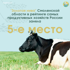 "золотая нива" Смоленской области заняла 5-е место в рейтинге самых продуктивных хозяйств России - фото - 1