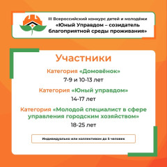 iii Всероссийский конкурс детей и молодёжи «Юный Управдом – созидатель благоприятной среды проживания» - фото - 1